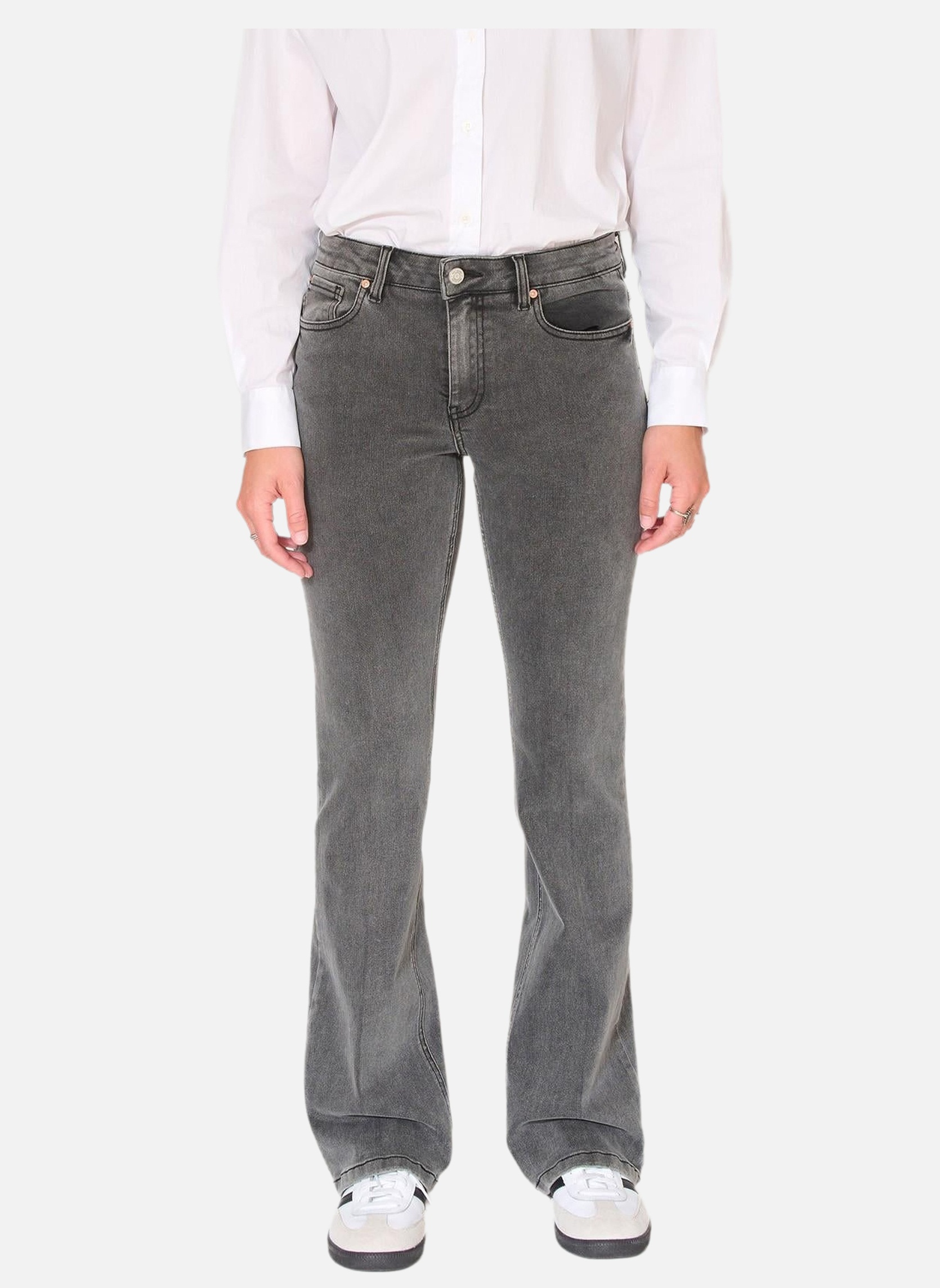 Jeans droit Jean The Harley Power Stretch Grey Kurt Wash femme gris MKT Studio Jeans droit Jean The Harley Power Stretch Grey Kurt Wash femme gris Gris clair