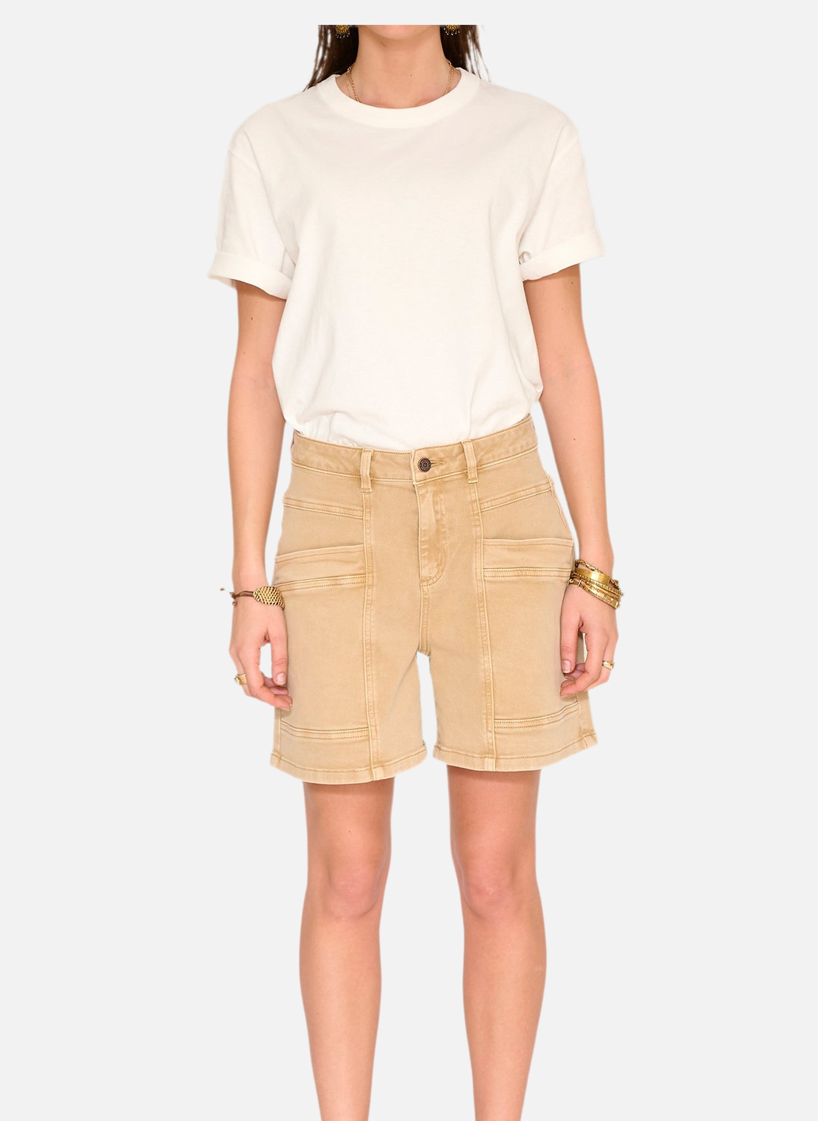 Shorts Short Pola Pacific Drill Curry femme beige MKT Studio Shorts Short Pola Pacific Drill Curry femme beige Beige