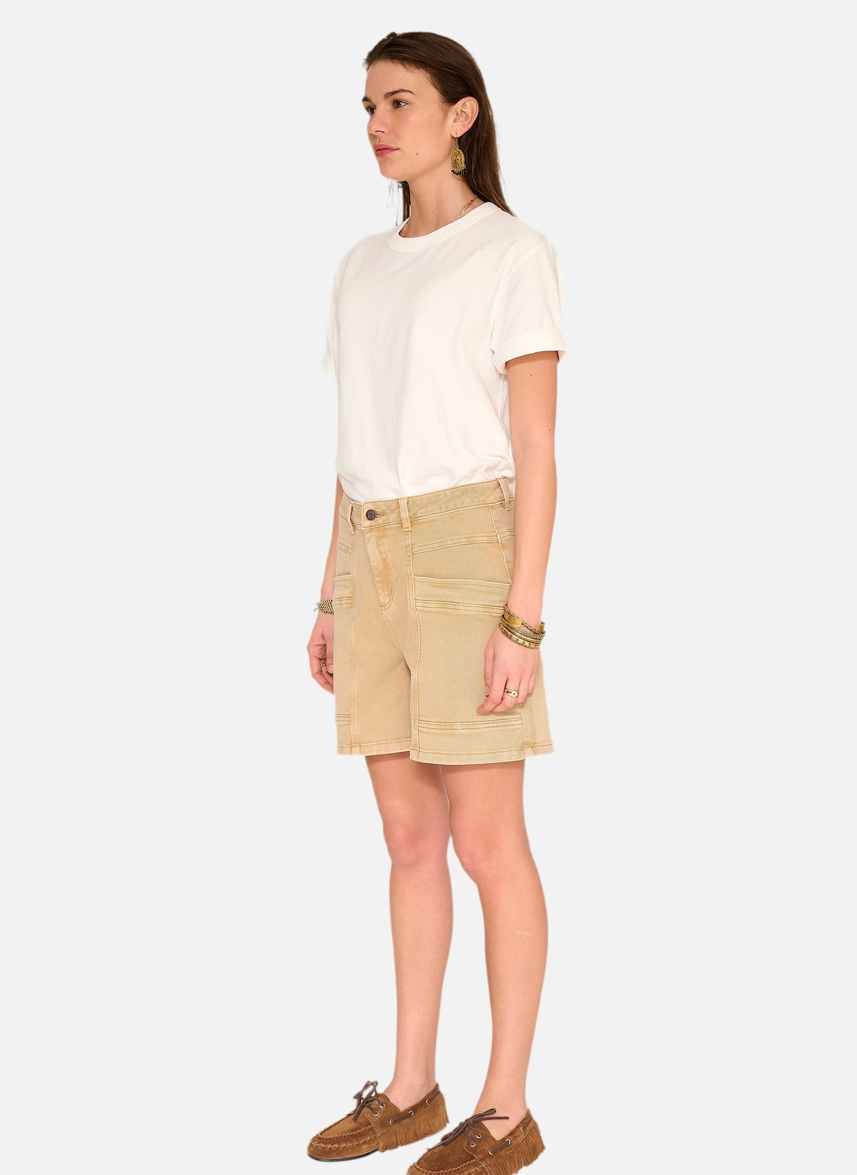 Shorts Short Pola Pacific Drill Curry femme beige MKT Studio Shorts Short Pola Pacific Drill Curry femme beige Beige