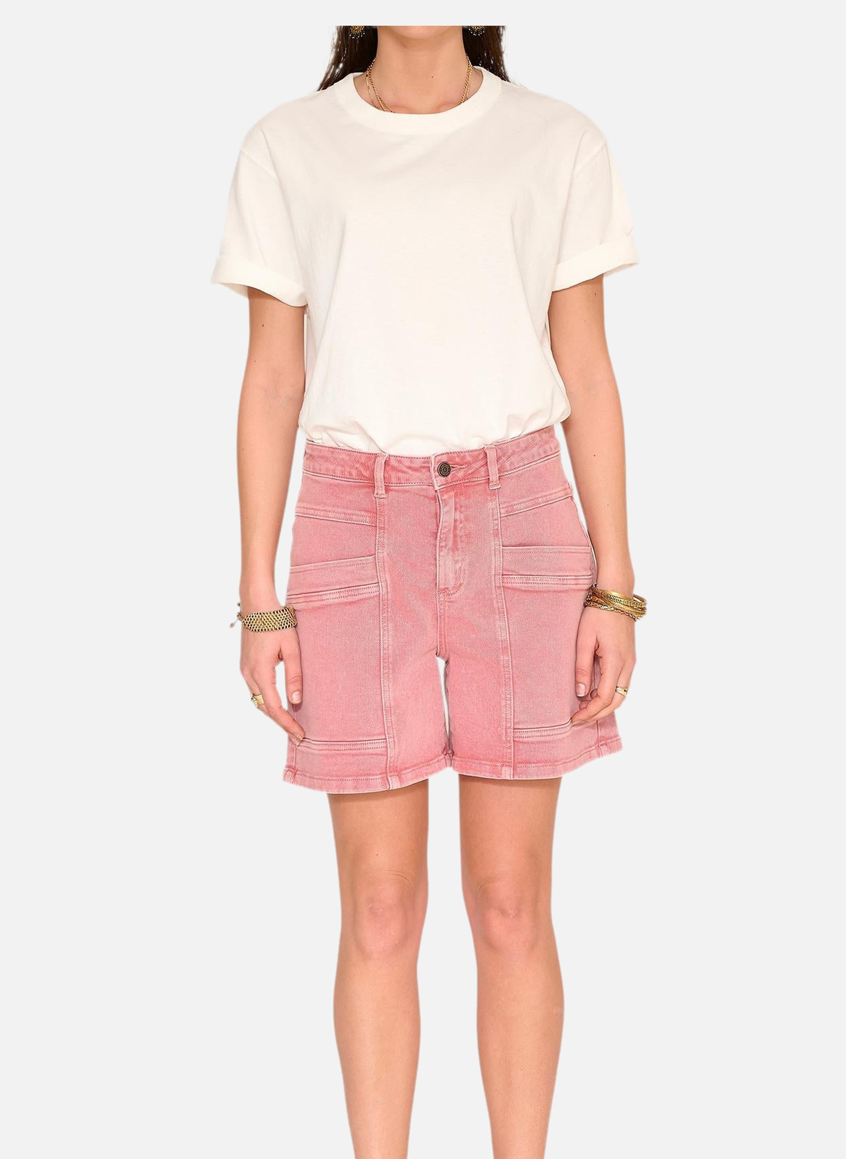 Shorts Short Pola Pacific Drill Kaki femme rose MKT Studio Shorts Short Pola Pacific Drill Kaki femme rose Rose pastel