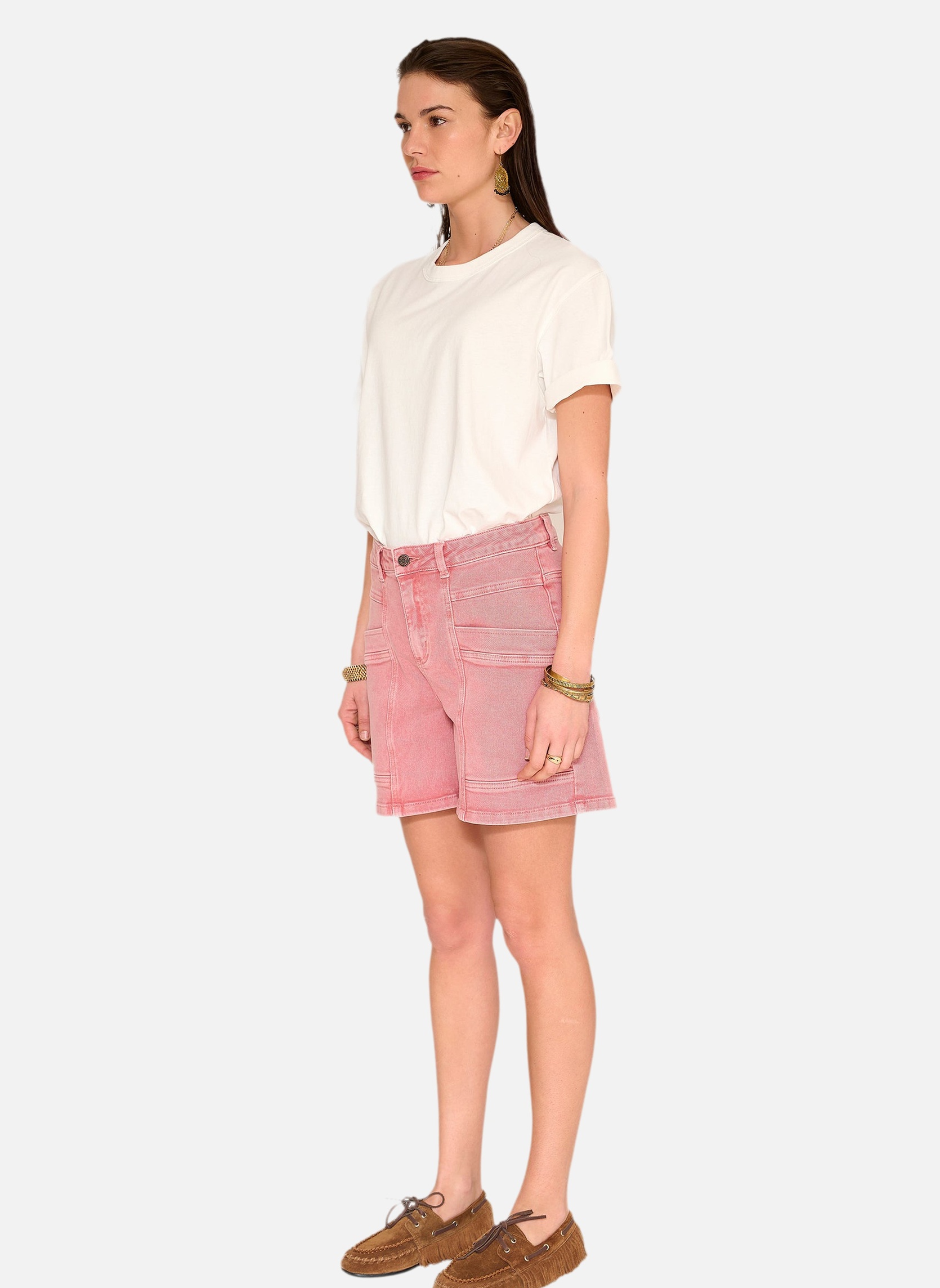 Shorts Short Pola Pacific Drill Kaki femme rose MKT Studio Shorts Short Pola Pacific Drill Kaki femme rose Rose pastel