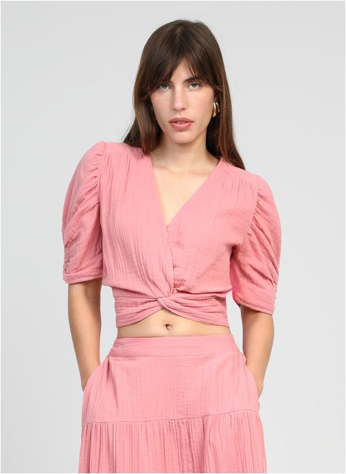 An'ge Blouses CACHE-COEUR SADOUMA rose femme rose