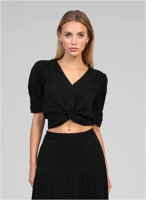 An'ge Blouses CACHE-COEUR SADOUMA noir femme noir