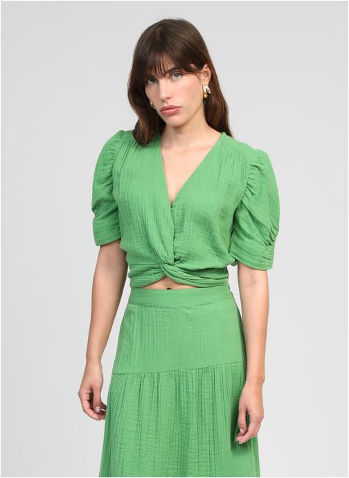 An'ge Blouses CACHE-COEUR SADOUMA vert femme vert