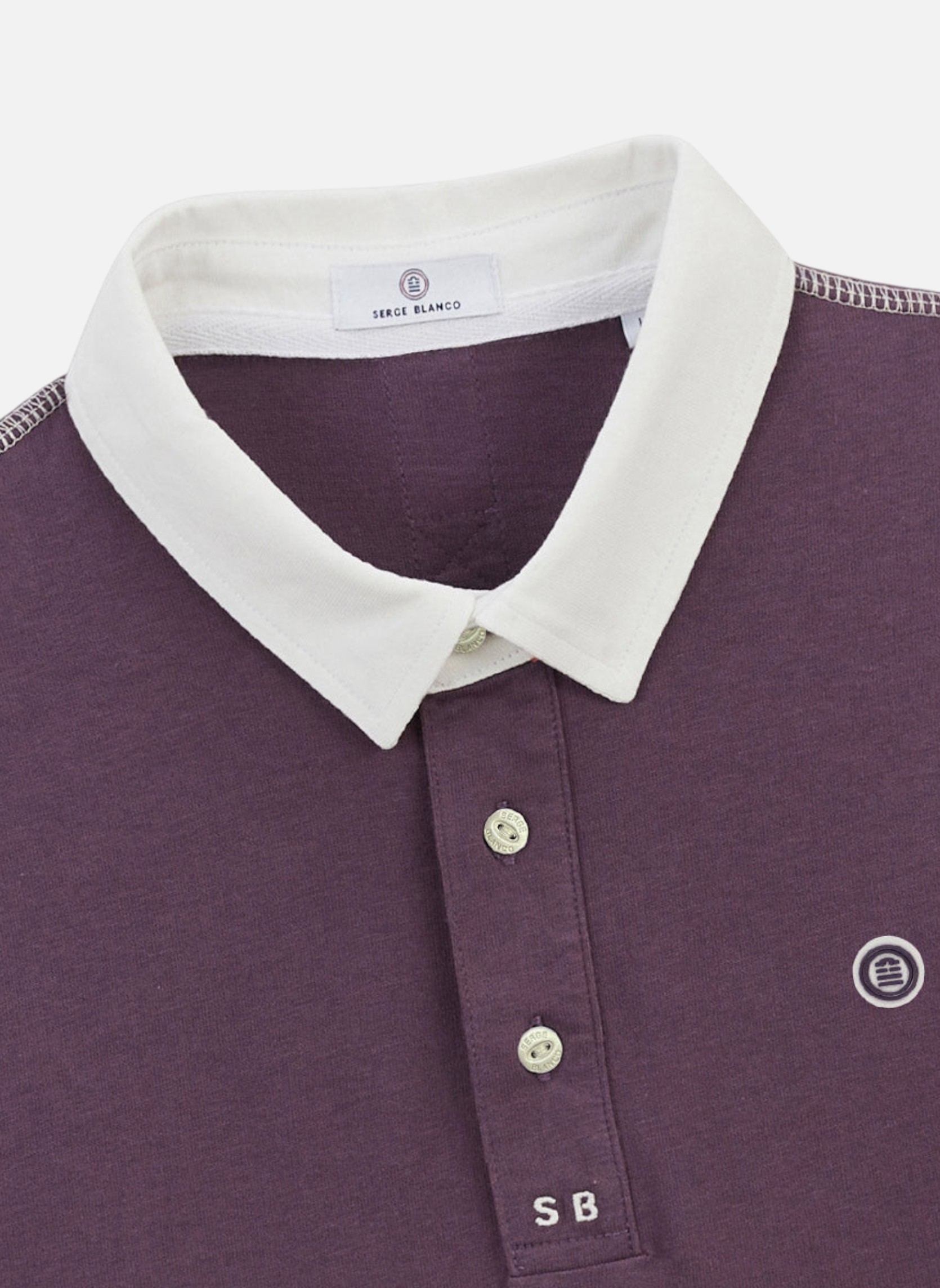 Polos Polo MC homme violet Serge Blanco Polos Polo MC homme violet Violet