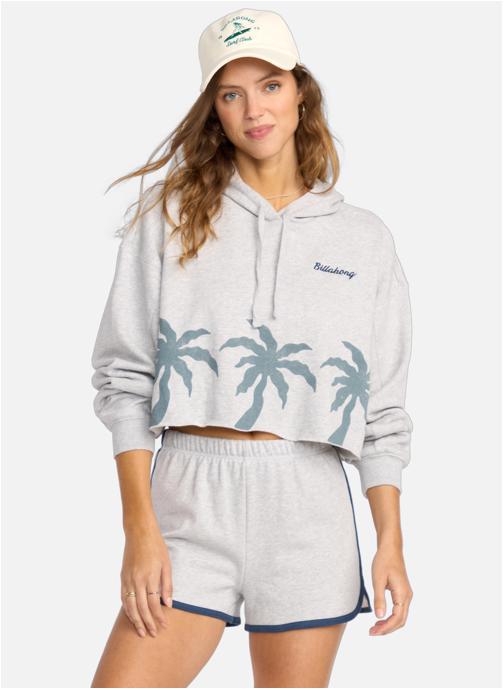 Billabong Sweats à capuche Triple Palms femme gris