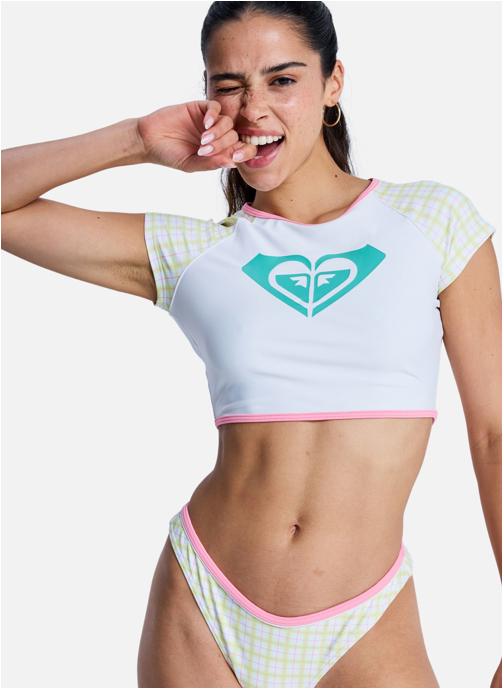 Roxy Hauts de maillot balconnet The Swell Crop femme blanc