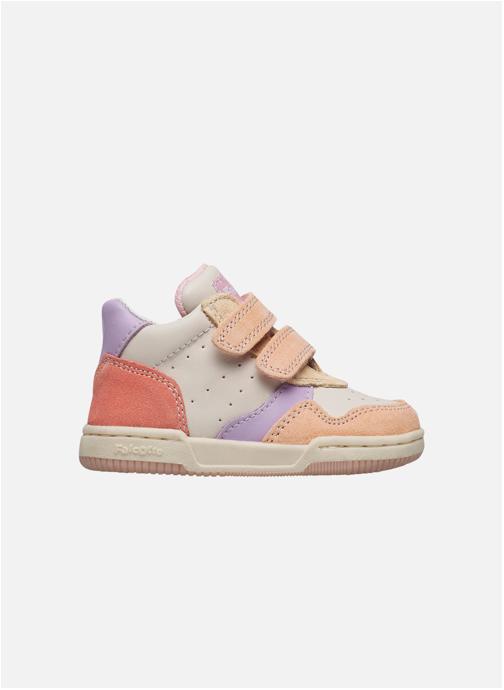 Falcotto Baskets basses Sneakers KLIP 4 VL. Blanc-Beige- garçon rose