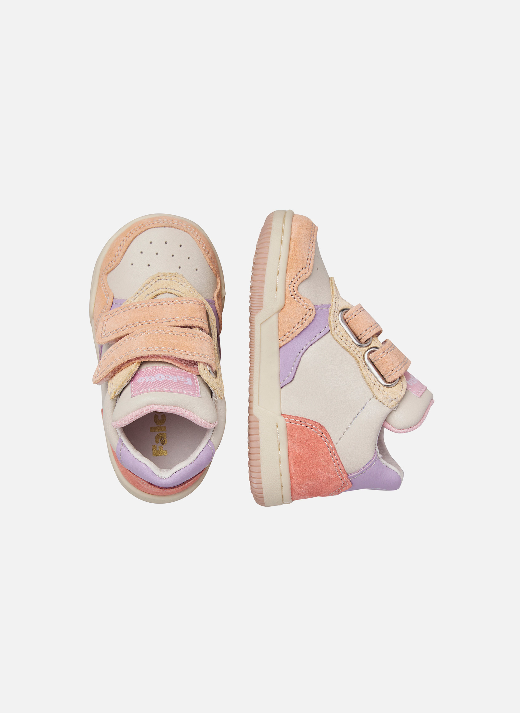 Baskets basses Sneakers KLIP 4 VL. Blanc-Beige- garçon rose Falcotto Baskets basses Sneakers KLIP 4 VL. Blanc-Beige- garçon rose Rose clair
