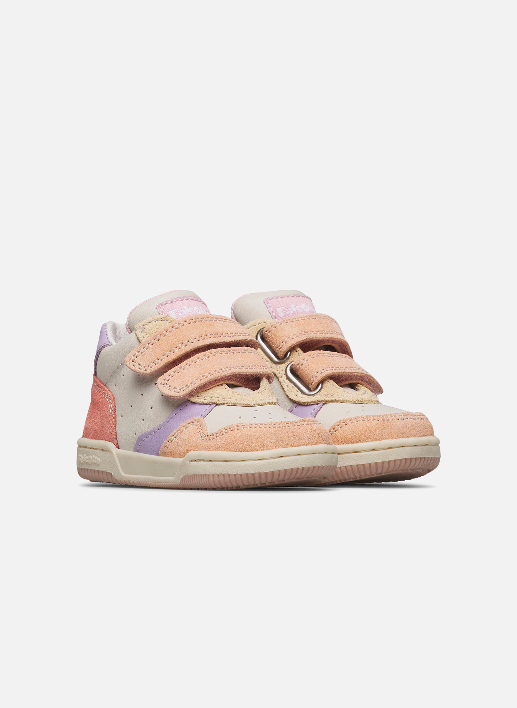 Baskets basses Sneakers KLIP 4 VL. Blanc-Beige- garçon rose Falcotto Baskets basses Sneakers KLIP 4 VL. Blanc-Beige- garçon rose Rose clair