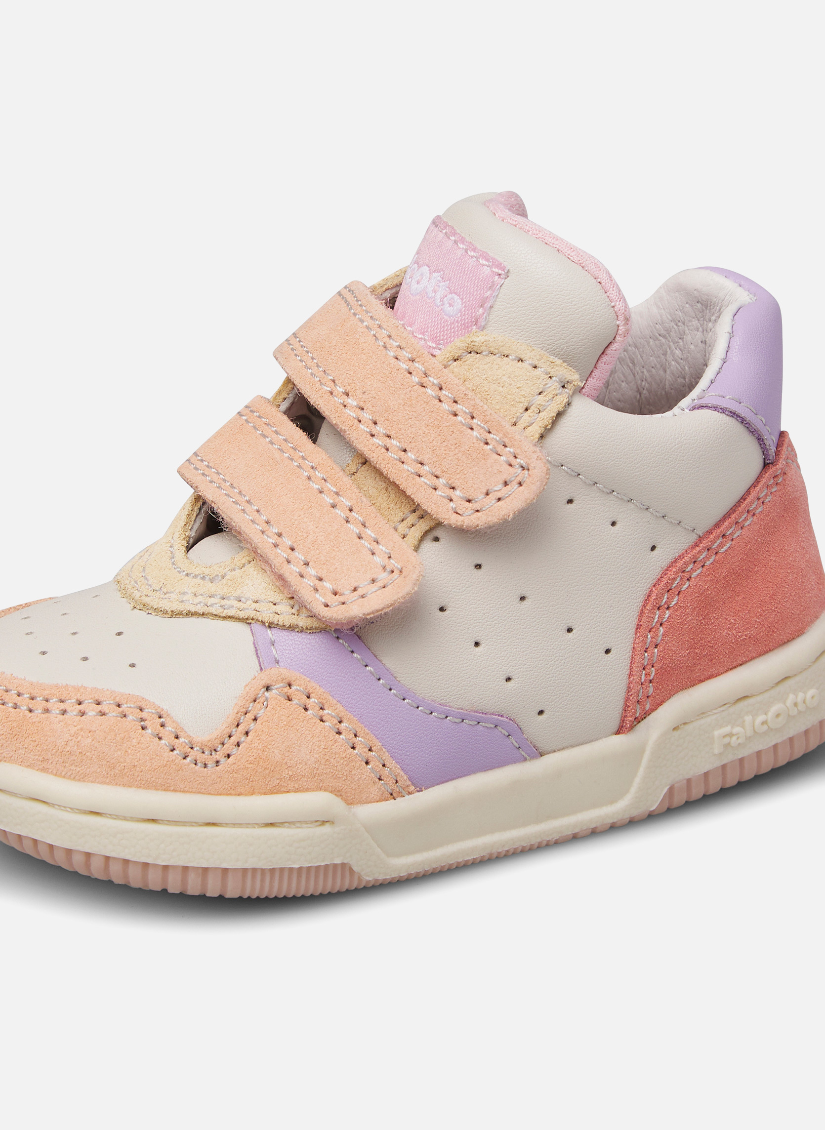 Baskets basses Sneakers KLIP 4 VL. Blanc-Beige- garçon rose Falcotto Baskets basses Sneakers KLIP 4 VL. Blanc-Beige- garçon rose Rose clair
