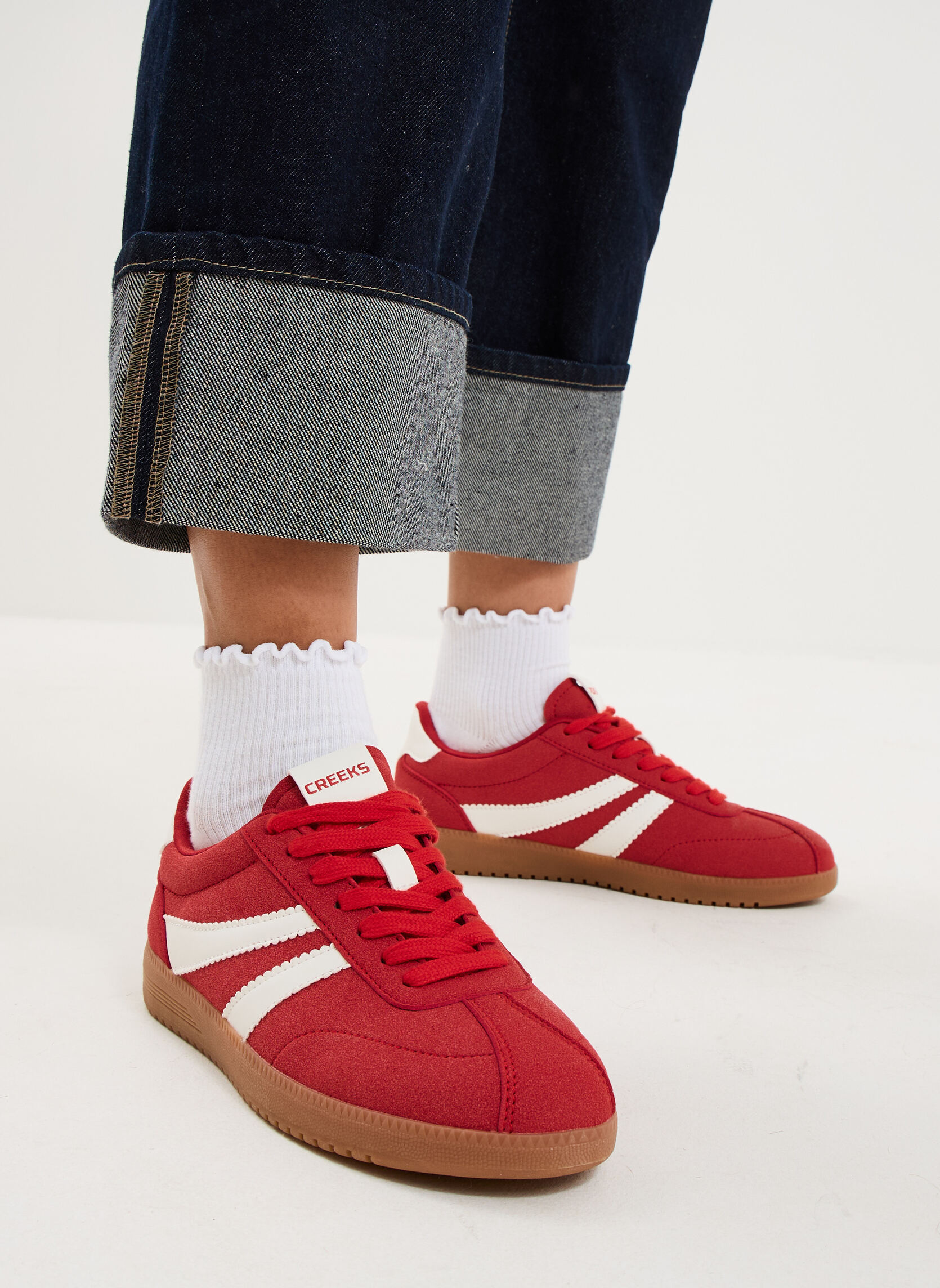 Baskets basses TEBA_S_F_TB_0_261 femme rouge CREEKS Baskets basses TEBA_S_F_TB_0_261 femme rouge Rouge
