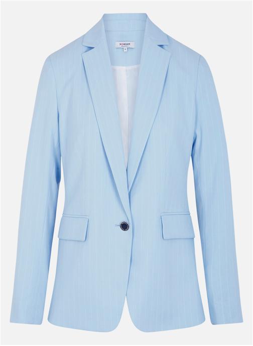 Morgan Vestes de costume Blazer à rayures droit - 261-Vtya.F femme bleu