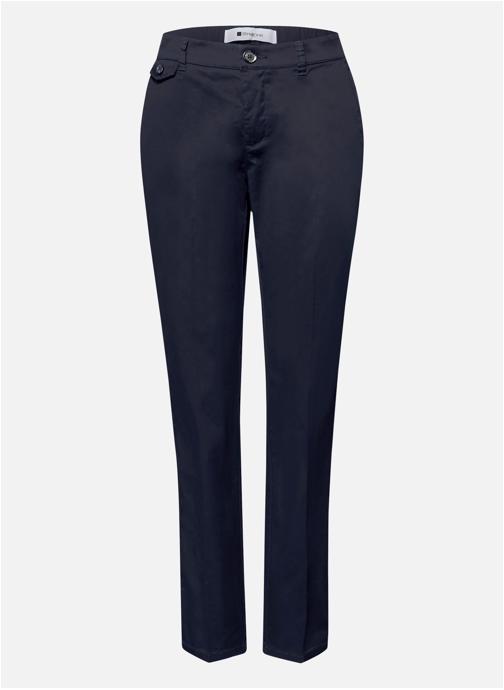 Street One Pantalons droit Pantalon coton taille intermédiaire slim - 380285 femme bleu