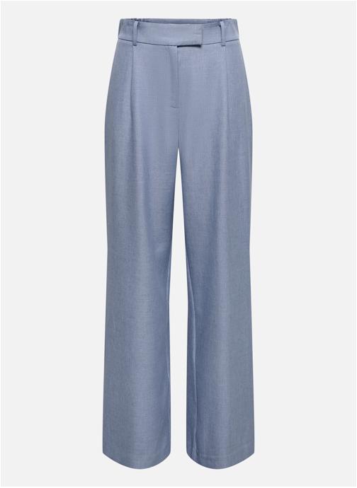 ONLY Pantalons droit Pantalon taille haute droit LINDA - 15336761 femme bleu