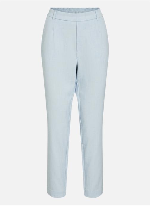Vila Pantalons droit Pantalon taille intermédiaire cigarette - 14087406 femme bleu