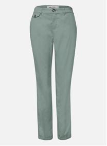 Pantalons droit Pantalon coton taille intermédiaire slim - 380285 30 femme vert Street One Pantalons droit Pantalon coton taille intermédiaire slim - 380285 30 femme vert Vert