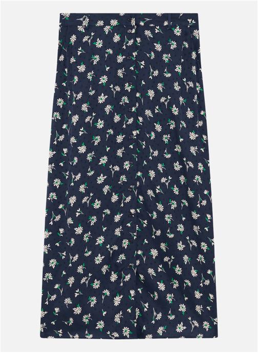 Caroll Jupes mi-longues Jupe longue floral fluide - 261J-Jdiane femme bleu
