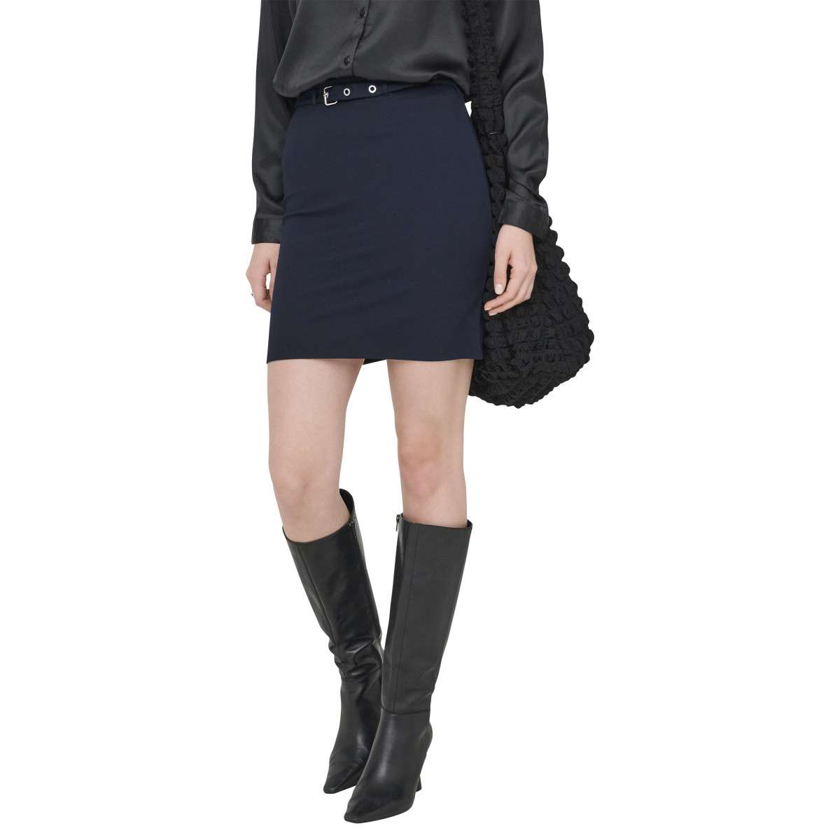 Jupes mi-longues Jupe courte moulante - 15364536 femme bleu JDY Jupes mi-longues Jupe courte moulante - 15364536 femme bleu Bleu