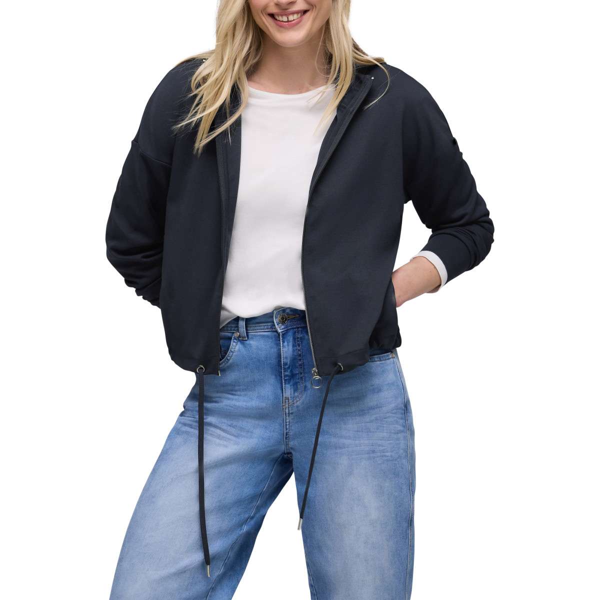 Gilets Gilet droit - 324787 femme bleu Street One Gilets Gilet droit - 324787 femme bleu Bleu