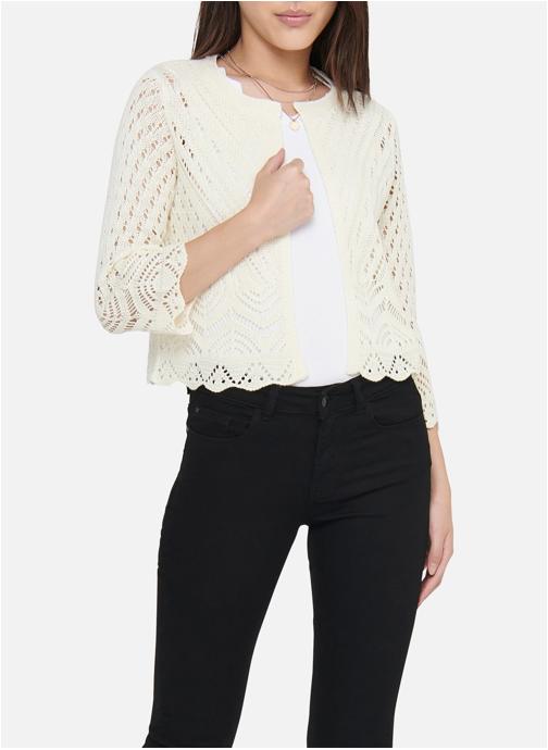 JDY Gilets Gilet droit - 15184486 femme blanc