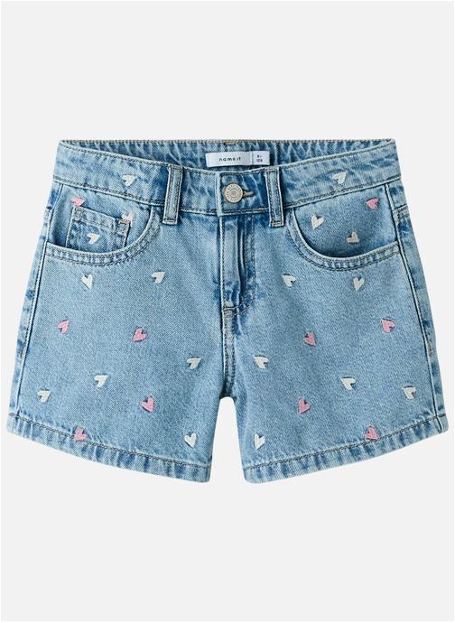 Name it Shorts Short coton droit - 13229316 fille bleu
