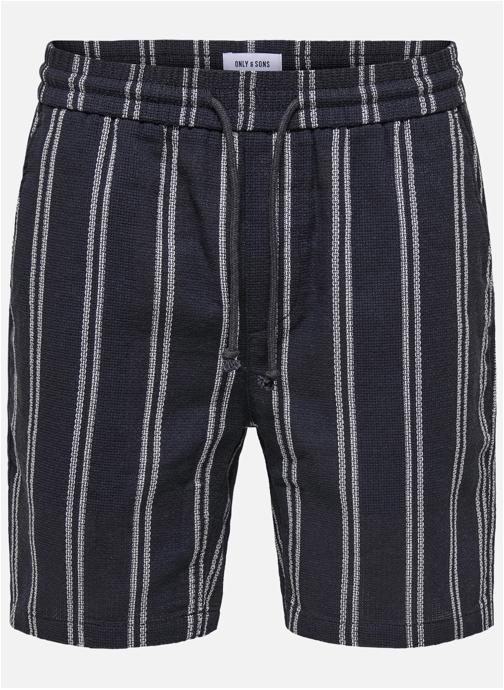 Only & Sons Shorts Short à rayures droit ONSTREV LIFE REG STRU STRIPE SHORTS NOOS - 22026950 homme bleu