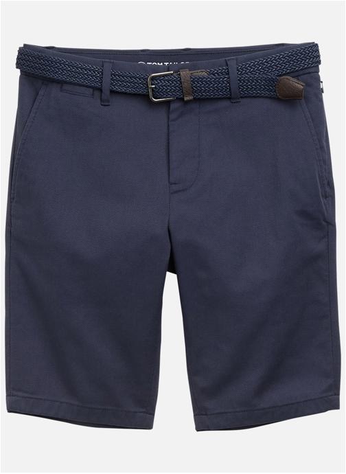 Tom Tailor Shorts Short Chino coton ajusté - 1049729 homme bleu