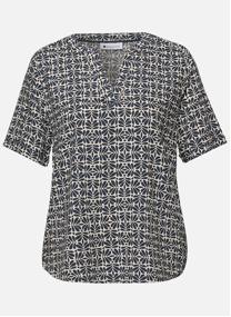 Blouses Blouse à motifs droite - 346439 femme bleu Street One Blouses Blouse à motifs droite - 346439 femme bleu Bleu