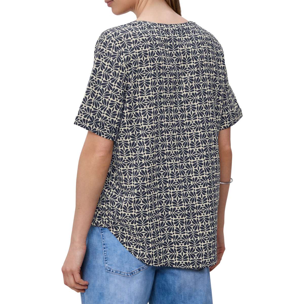 Blouses Blouse à motifs droite - 346439 femme bleu Street One Blouses Blouse à motifs droite - 346439 femme bleu Bleu