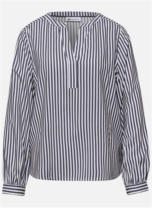 Street One Blouses Blouse à rayures droite - 346369 femme bleu