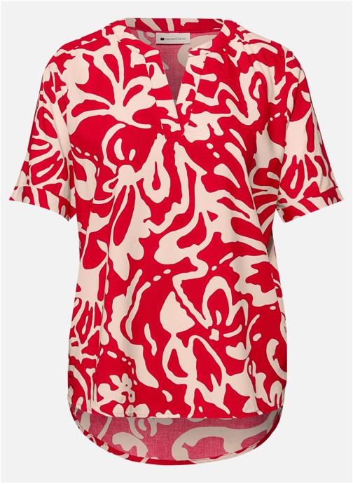 Street One Blouses Chemisier à motifs droit - 346425 femme rouge