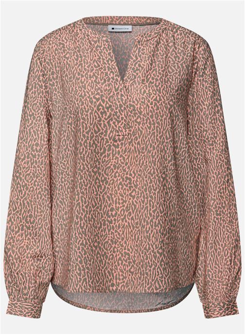 Street One Blouses Blouse animalier droite - 346320 femme rose
