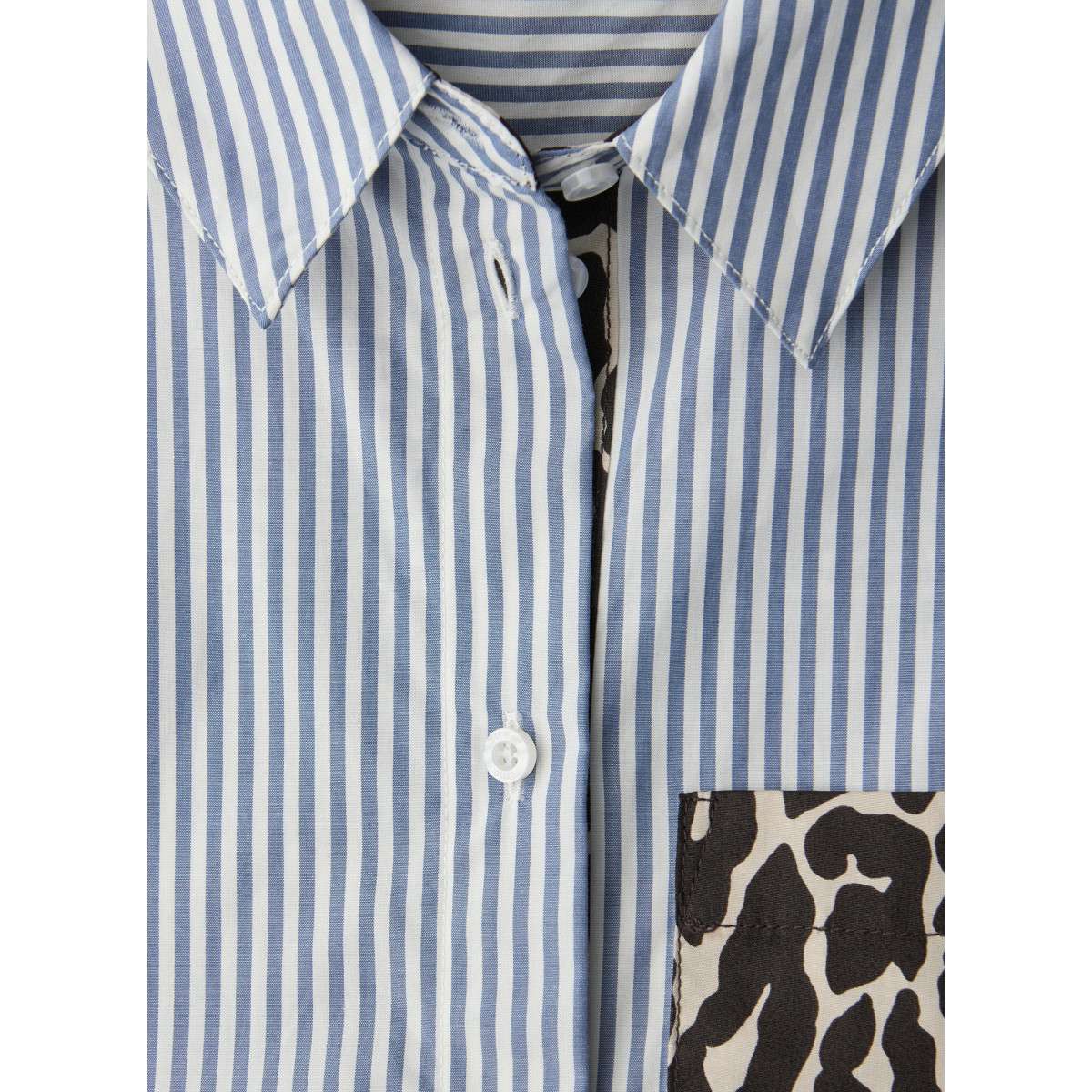 Blouses Blouse coton à rayures droite - 346321 femme bleu Street One Blouses Blouse coton à rayures droite - 346321 femme bleu Bleu