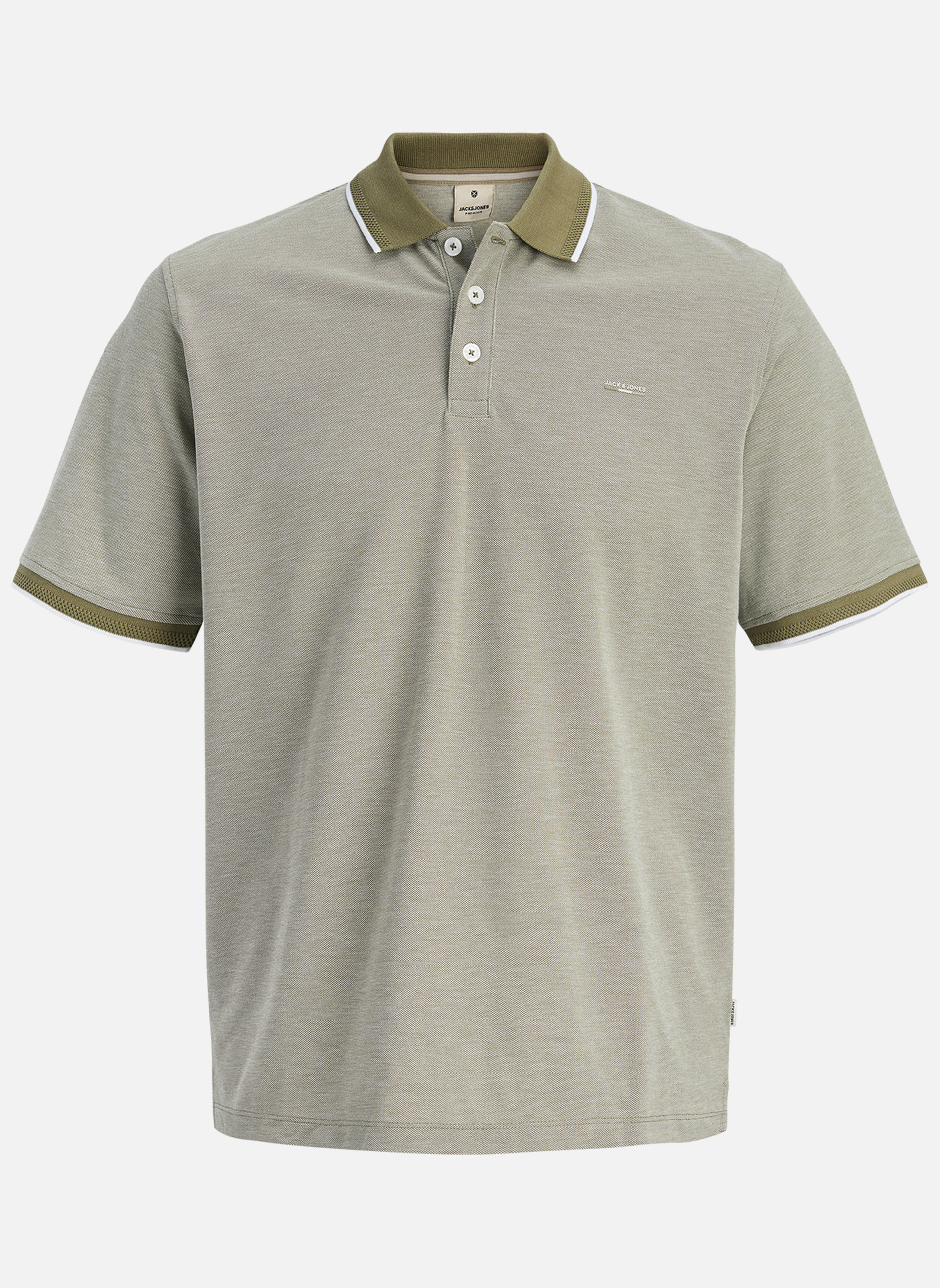 Polos Polo droit - 12292225 homme vert Jack & Jones Plus Polos Polo droit - 12292225 homme vert Vert