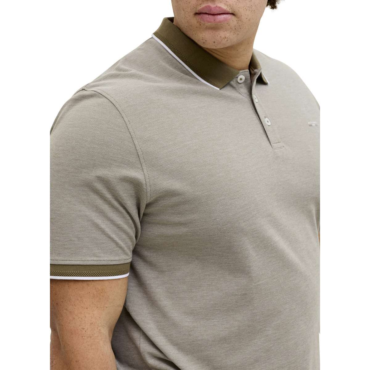 Polos Polo droit - 12292225 homme vert Jack & Jones Plus Polos Polo droit - 12292225 homme vert Vert