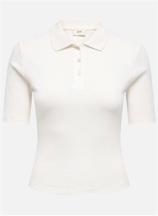 JDY Polos Polo coton biologique droit - 15355513 femme blanc