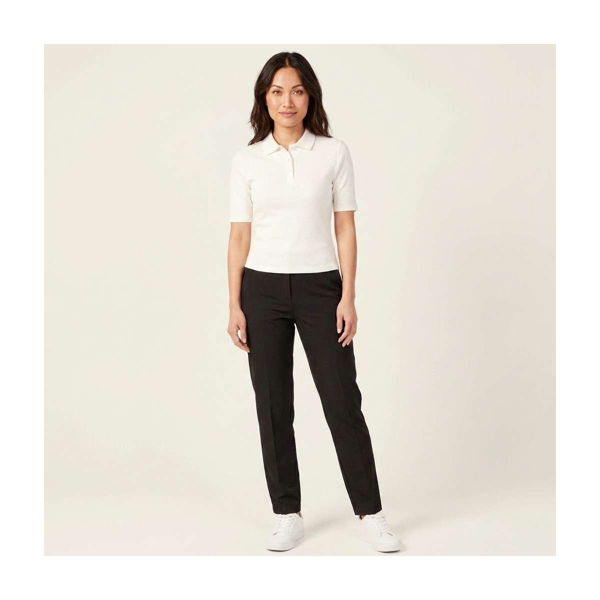 Polos Polo coton biologique droit - 15355513 femme blanc JDY Polos Polo coton biologique droit - 15355513 femme blanc Blanc