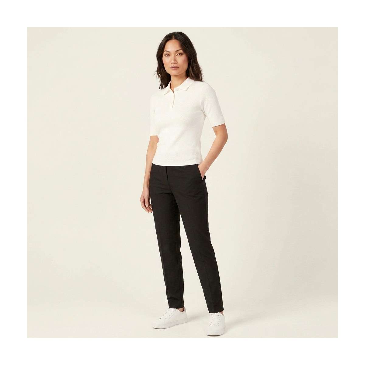Polos Polo coton biologique droit - 15355513 femme blanc JDY Polos Polo coton biologique droit - 15355513 femme blanc Blanc