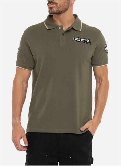 Von Dutch Polos Polo coton droit - Vd/1/Po/Mc29/K homme vert