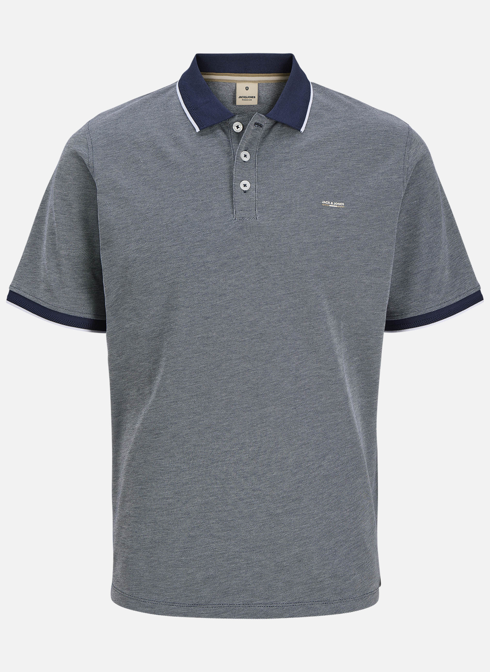 Polos Polo droit - 12292225 homme bleu Jack & Jones Plus Polos Polo droit - 12292225 homme bleu Bleu