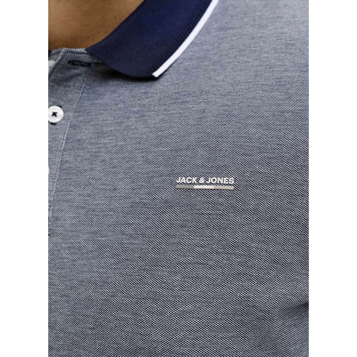 Polos Polo droit - 12292225 homme bleu Jack & Jones Plus Polos Polo droit - 12292225 homme bleu Bleu
