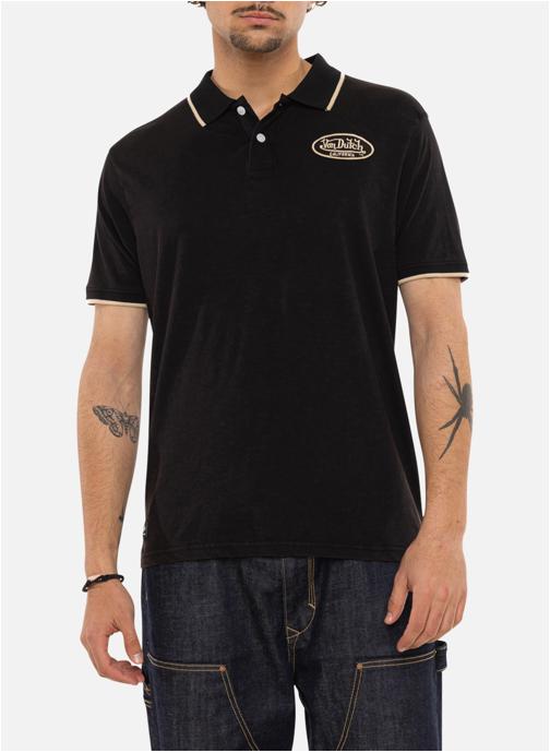 Von Dutch Polos Polo coton droit - Vd/1/Po/Los/Nr homme noir