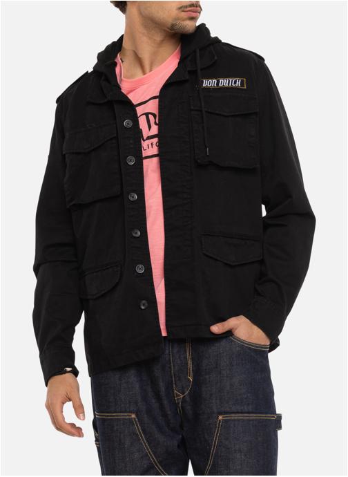Von Dutch Vestes en jean Blouson en Jean coton droit - Vd/1/Jkt/Salt/Nr homme noir