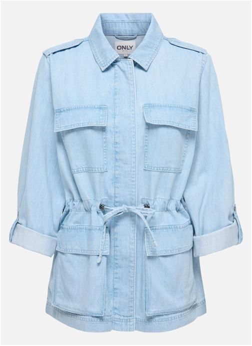 ONLY Vestes en jean Blouson en Jean coton cintré - 15340054 femme bleu