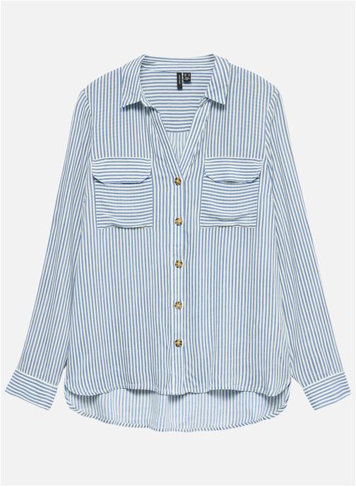 Vero Moda Chemises Chemise à rayures ajustée - 10275283 femme bleu