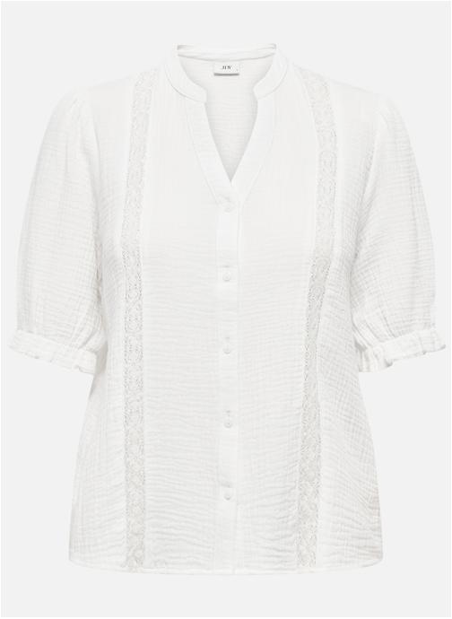 JDY Chemises Chemisier coton droit - 15373593 femme blanc