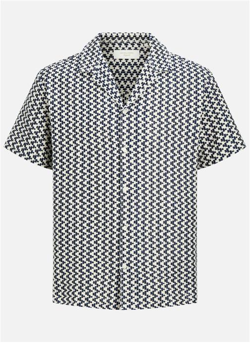 Jack & Jones Chemises Chemise à motifs droit - 12291676 homme bleu
