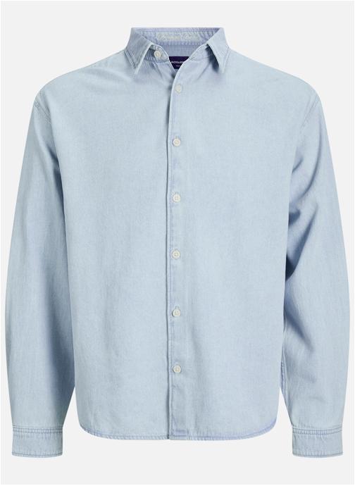 Jack & Jones Chemises Chemise coton droit - 12282775 homme bleu