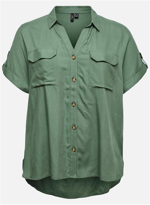 Vero Moda Curve Chemises Chemise à rayures droite - 10311662 femme vert